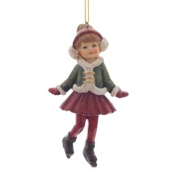 GAEM Изделие декоративное подвесное "Девочка на коньках", L7 W5 H13 см, 2в.