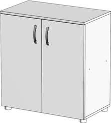 Стеллаж низкий закрытый