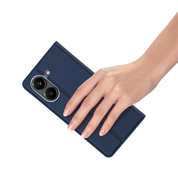 Чехол книжка синего цвета для смартфона Xiaomi Redmi Turbo 5 и Poco X8 Pro, серия Skin Pro Series от Dux Ducis