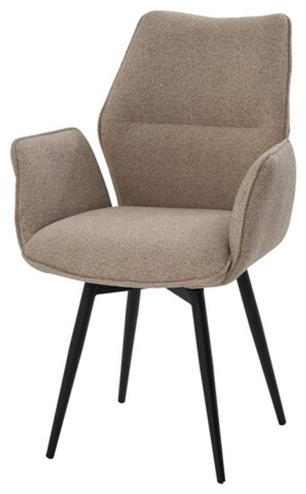 Стул ГРИН 360 град. поворот. NS-04 Крем, букле / черный каркас, М-City