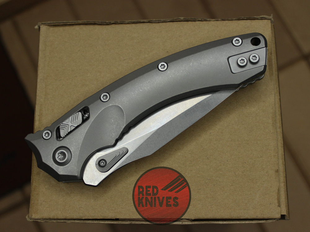 Нож Microtech Amphibian Titanium - рукоять титан, клинок апокалиптик