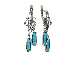 "Ханнес" серьги в серебряном покрытии из коллекции "Модерн" от Jenavi