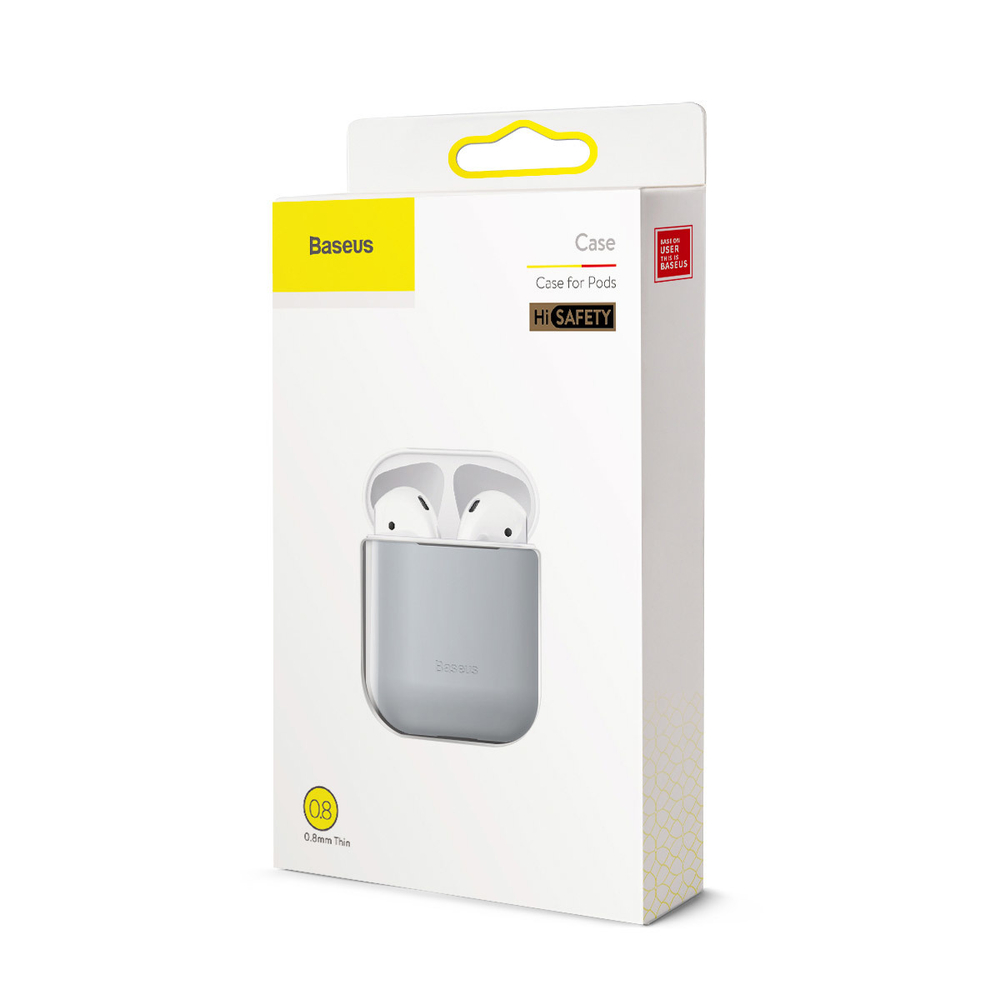 Чехол для Apple AirPods 1/2 Baseus Ultrathin Series Silica Gel Protector - Grey