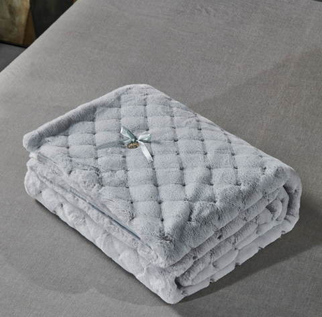 Плед 220х240 Sofi De MarkO Бернард светло-серый