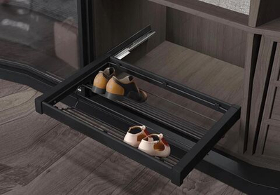 S-6732-A Выдвижная обувница в базу 900 мм, Starax, (860-890х475х150 мм), антрацит