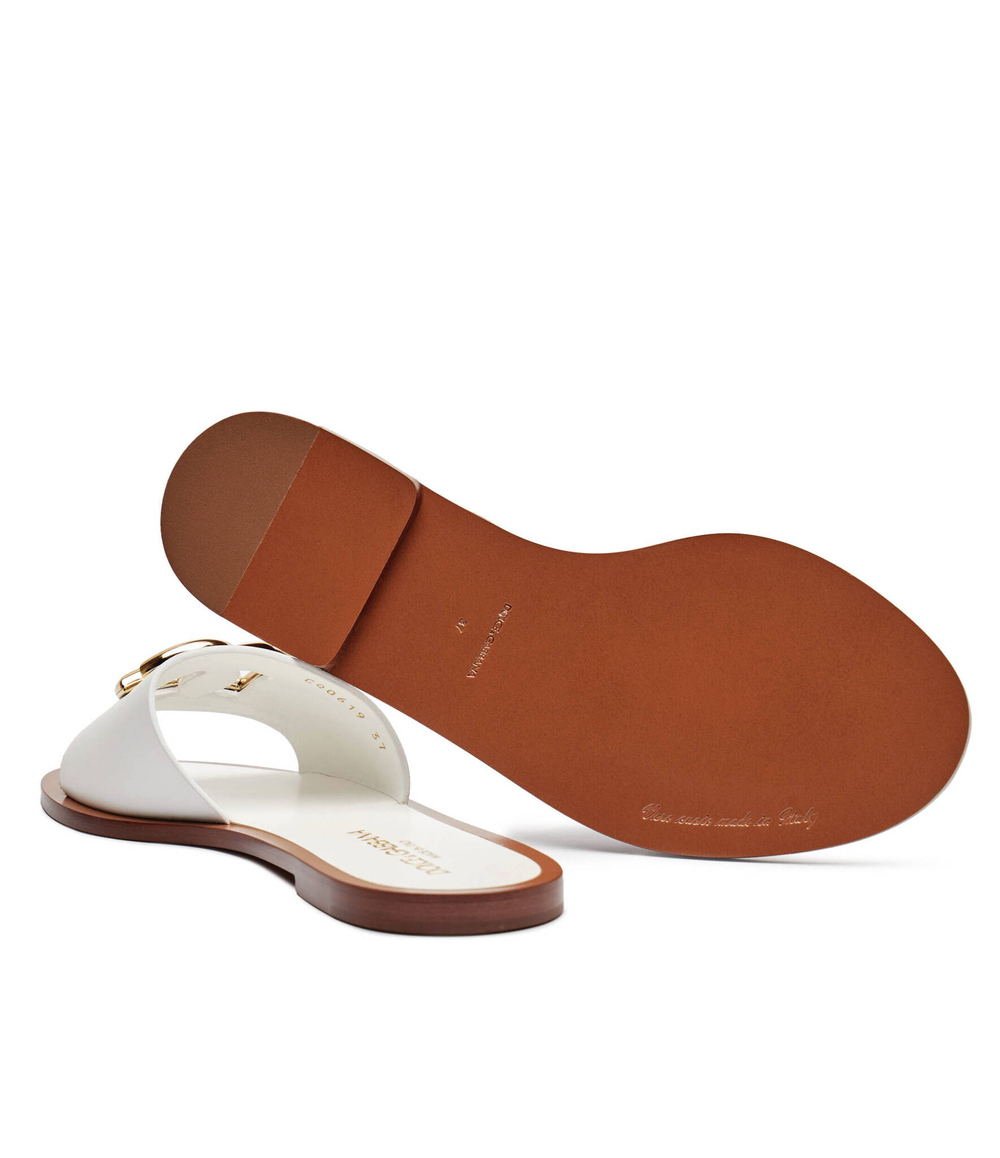 Кожаные шлепанцы Dolce & Gabbana - белый(CQ0619 AW576)