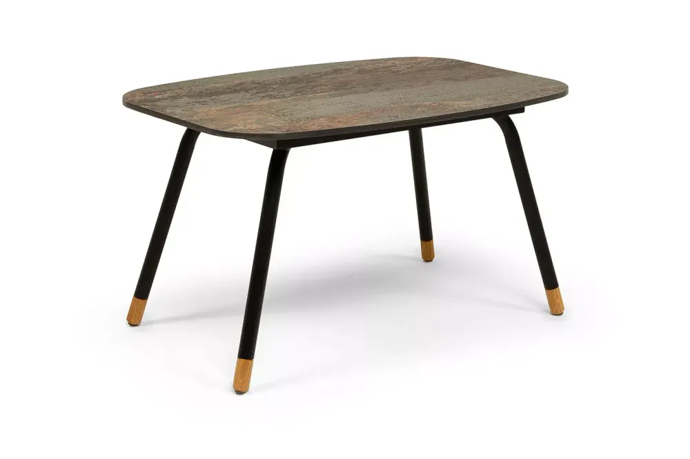 "Верона" журнальный столик из HPL 70х50, H40, каркас черный муар, цвет столешницы "винтаж"