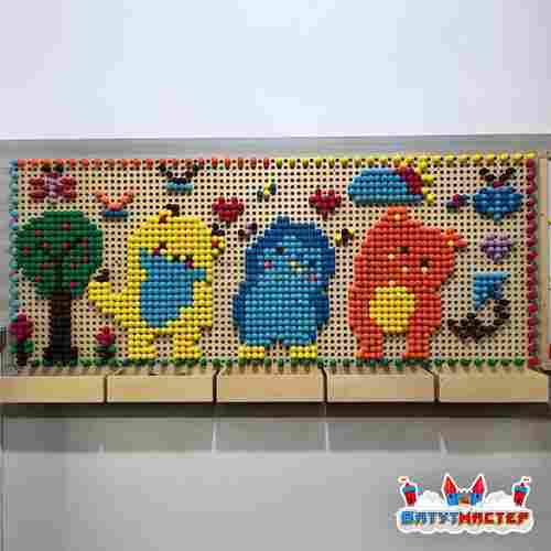 Детская интерактивная стена «Цветные истории», с мозаикой для составления рисунков