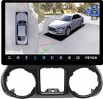 Магнитола для Jeep Wrangler 3 2010-2014 - Teyes CC3-2K-360 монитор 13" 2K QLED на Android 10, 6+128Гб, CarPlay, 4G SIM-слот, 4 камеры в комплекте