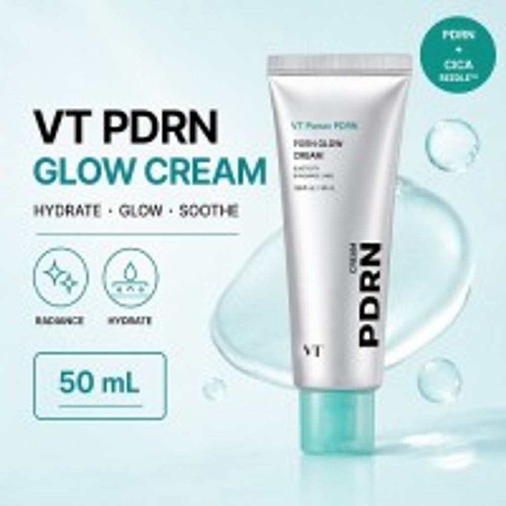 VT Cosmetics Антивозрастной, легкий, увлажняющий крем с ПДРН и азуленом `PDRN GLOW 50 мл