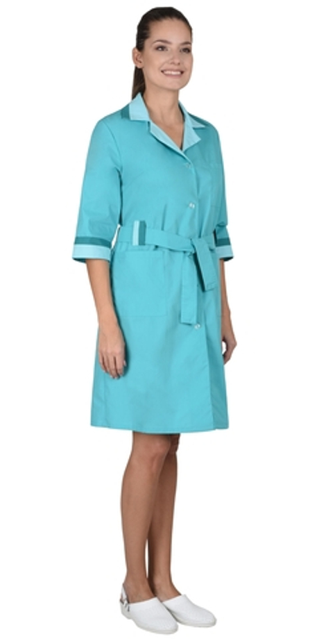 Халат "ФЛОРА" женский светло-бирюзовый (СТ)