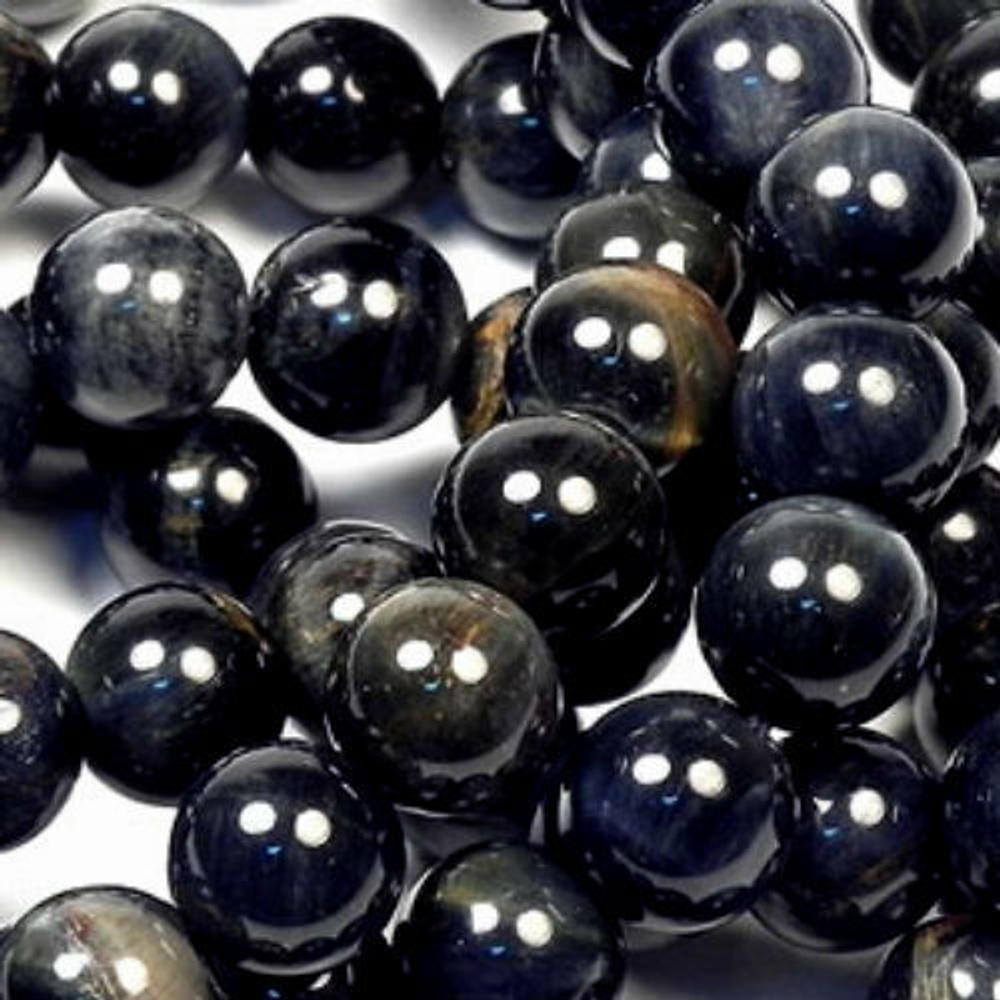 Бусина шар гладкий соколиный глаз асс.