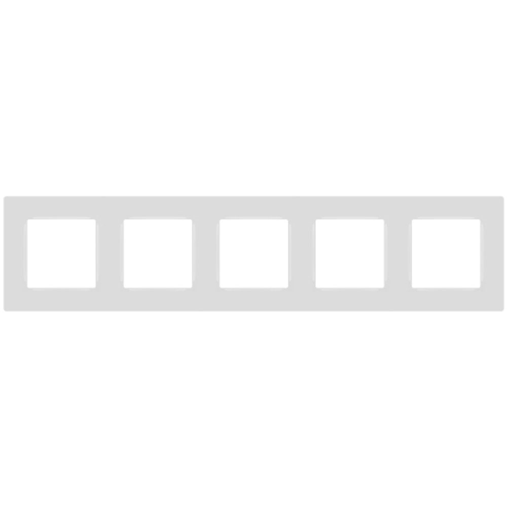 Рамка для розеток и выключателей ЭРА Серия 12 12-5205-01 на 5 постов, Классик, белый
