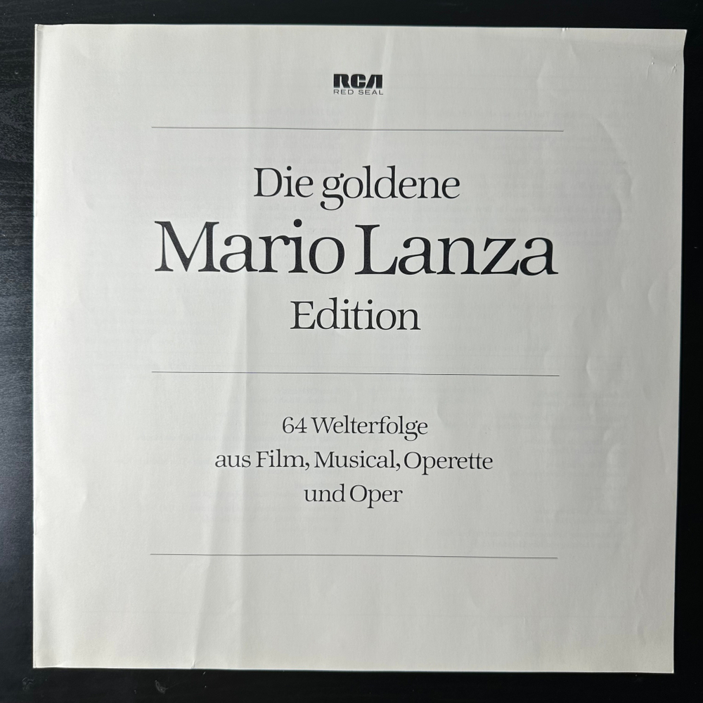Mario Lanza ‎– Mario Lanza Singt Seine Welterfolge 5LP (Германия 1988г.)