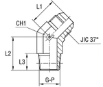 Штуцер FC45 JIC 1.1/16 - BSPT 1