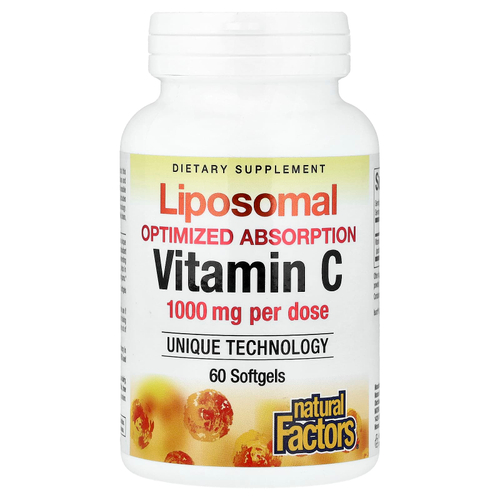 Natural Factors, липосомальный витамин C, 60 капсул (500 мг в 1 капсуле)