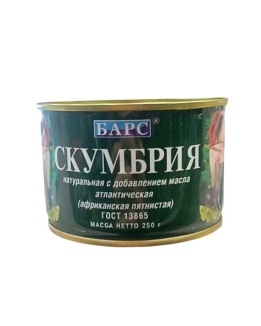 Скумбрия "Барс" в масле 250г