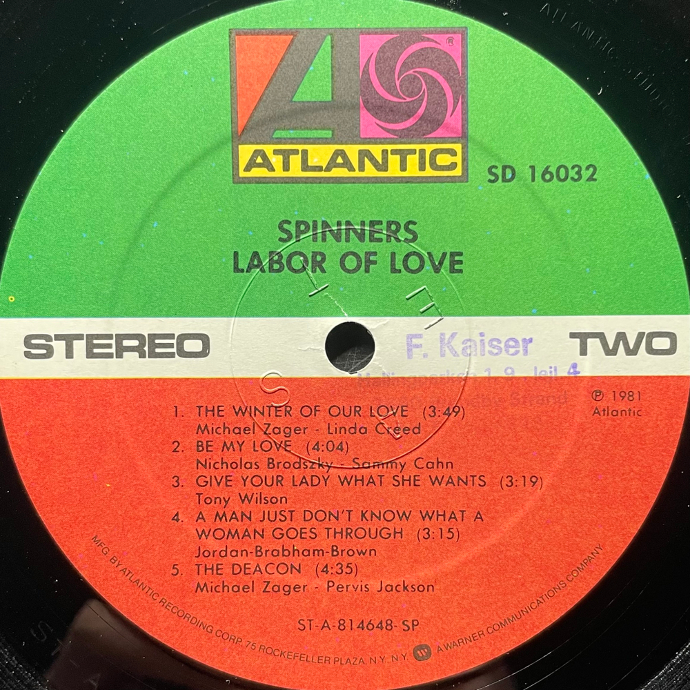 Spinners ‎– Labor Of Love (США 1981г.)