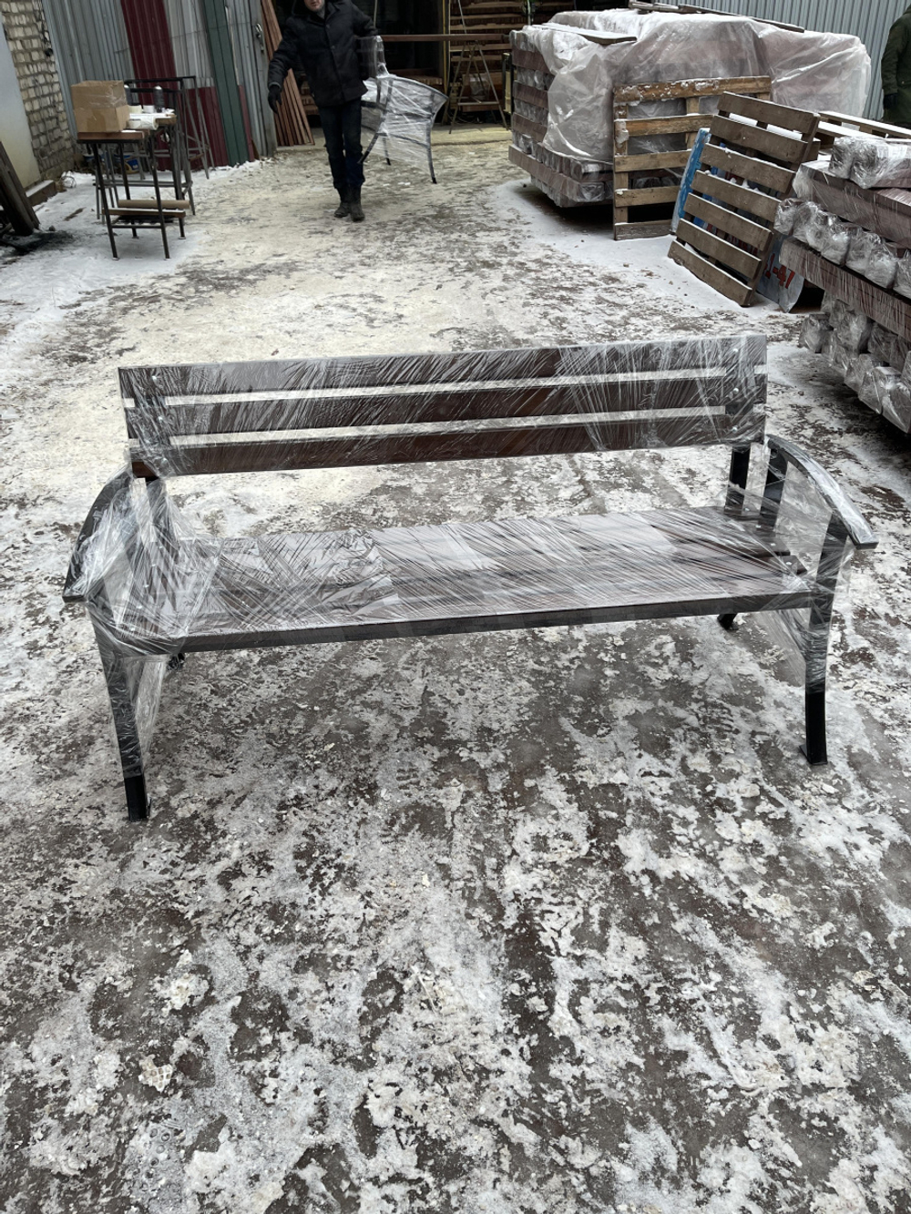 Скамейка "Вояж со спинкой" 1,5 м.