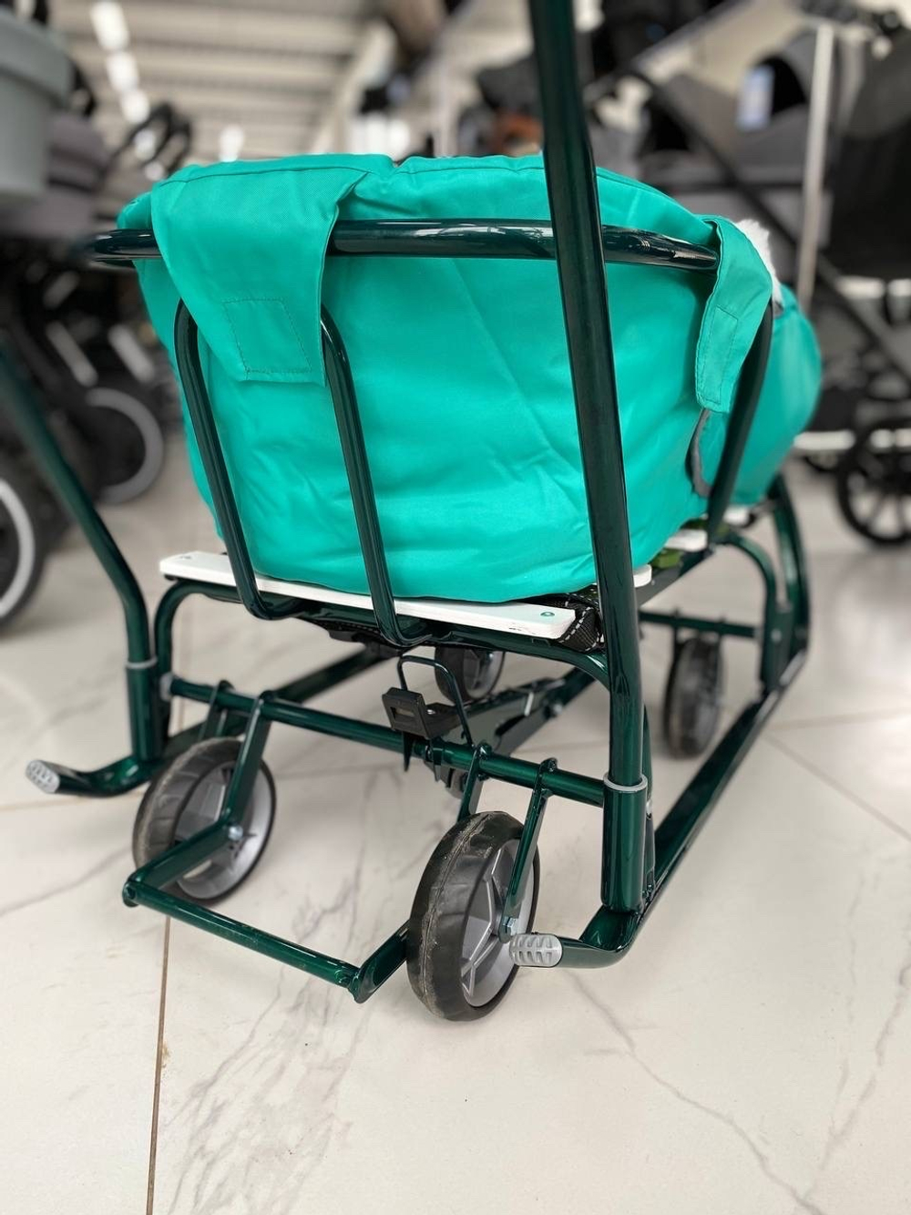 Санки детские «Тимка 6 универсал» с набором аксессуаров зеленый лак (арт. Т6УН/З)