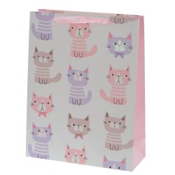 GAEM Пакет подарочный L (бумага 210г/м2, блок микс 12шт), L31 W12 H40 см, 4в.