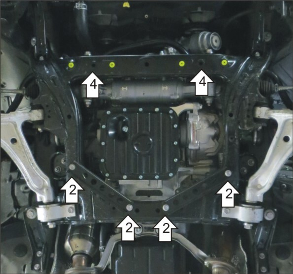 Усиленная защита Motodor картера двигателя. 3 мм, сталь. для Lexus GS 350 2012-2020,Lexus GS 300 2005-2008,Lexus GS 350 2008-2012 арт.15010