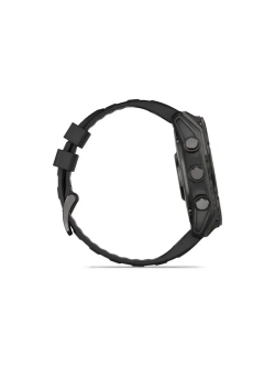 Умные часы Garmin Fenix 8 51mm, Sapphire, Carbon Gray DLC Titanium with Black/Pebble Gray Silicone Band