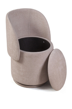 Пуф с кручением Bubble, шенилл puffy бежевый