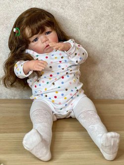 Кукла Реборн мягконабивная 60см в пакете (FA-608)