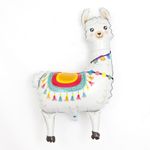 Шар (37"/94 см) Фигура, Лама Альпака, Белый 1 шт.