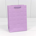 Пакет подарочный 14х20х8см "Квадраты" (Сиреневый)