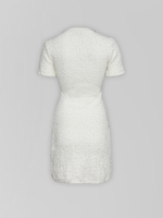 Платье 1301 по фигуре с коротким рукавом, блестящим воротом и пуговицами