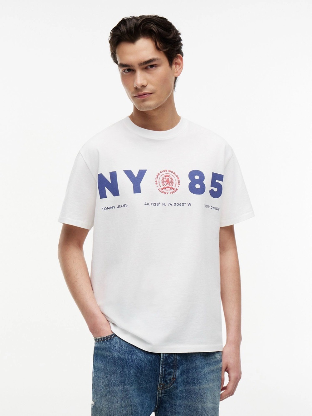 Футболка Tommy Jeans Relaxed Fit NY 85 Ecru