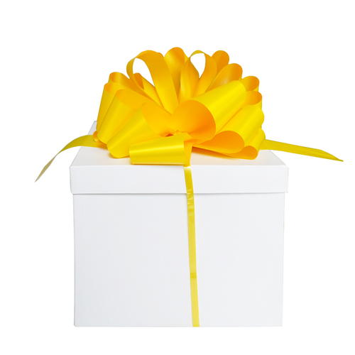 Бант-шар, Гигант Желтый 25 см / 1 шт.