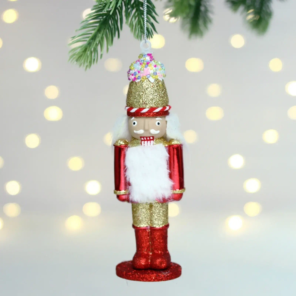 Елочная игрушка «Очаровательный солдат» 5*4*16 см, Красный