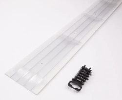 Порог алюминиевый прямой Дуб серый 100мм х 0,9м