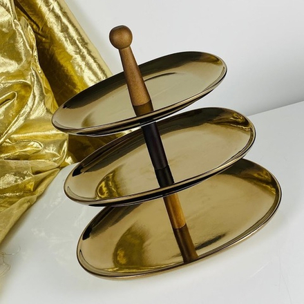 Lenardi 232-001 Трехъярусная этажерка 32/28/24см в под.уп.(х6)Фарфор