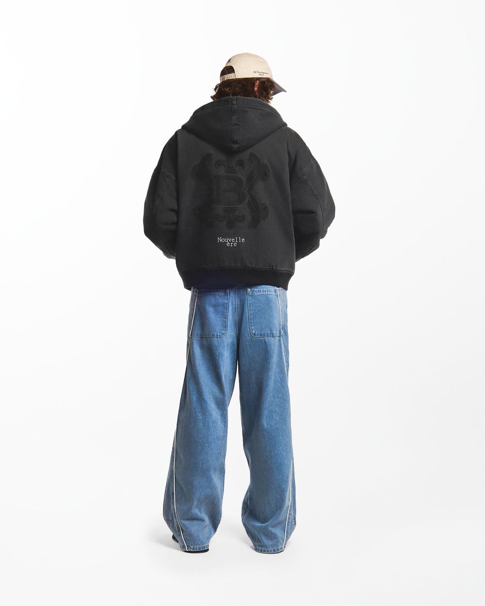 Куртка Bruler d'Amour джинсовая Estampage черная