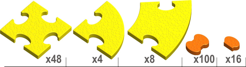 Покрытие Puzzle Playground для детских домиков LKids