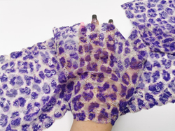 Эластичное кружево, 18,5 см, леопард-принт, сирень, (Арт: EK-2711), м