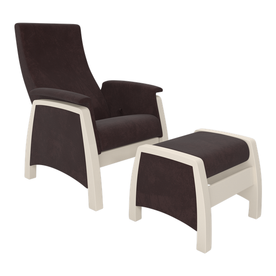 Кресло-глайдер 101 с пуфом