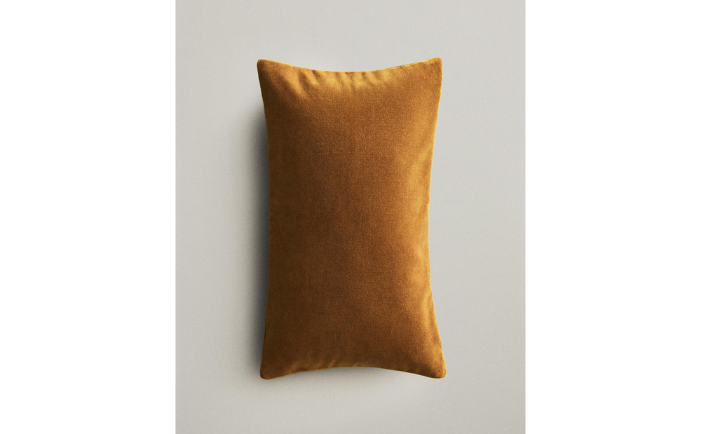 Zara Home наволочка декоративная из хлопка, горчичный, 30x50 см