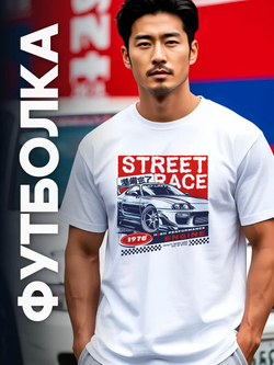 Футболка мужская y2k с принтом машиной