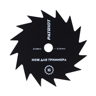 Диск для триммера 16 зуб. Patriot 230*25.4мм PT-GSB16T 809115215