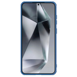Чехол синего цвета с защитной шторкой для камеры от Nillkin на Samsung Galaxy S25+ Плюс, серия CamShield Pro Case