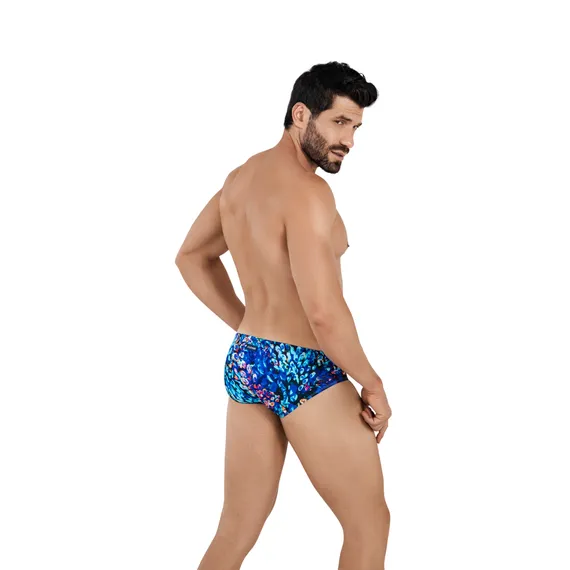Мужские плавки темно-синие с принтом Clever Moda OCEAN SWIMSUIT 106108