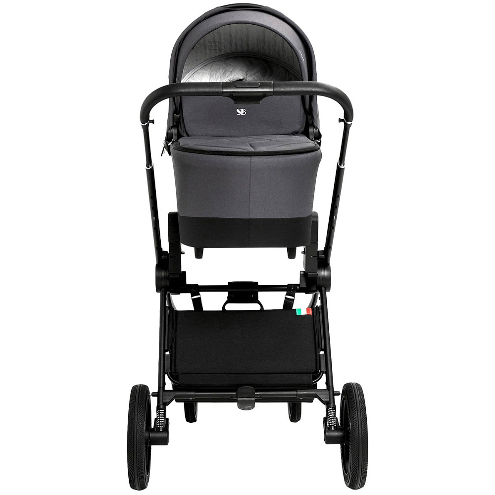 Коляска 4 в 1 Sweet Baby Stella + автокресло Elegante Plus с базой i-Size ISOFIX DK780 Dark Grey
