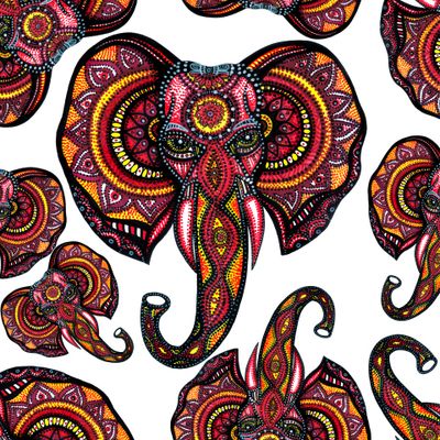 Слон детский узор