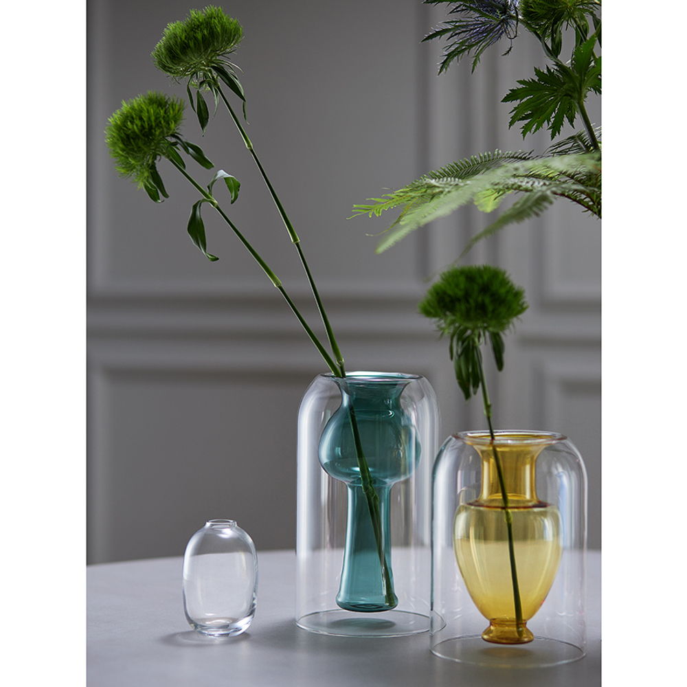 Ваза muse, 16 см, янтарная