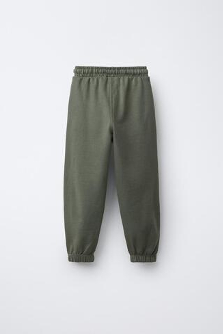 ZARA КОМПЛЕКТ ИЗ ТОЛСТОВКИ С КАПЮШОНОМ И БРЮК-ДЖОГГЕРОВ С ПОЛОСАМИ, ХАКИ